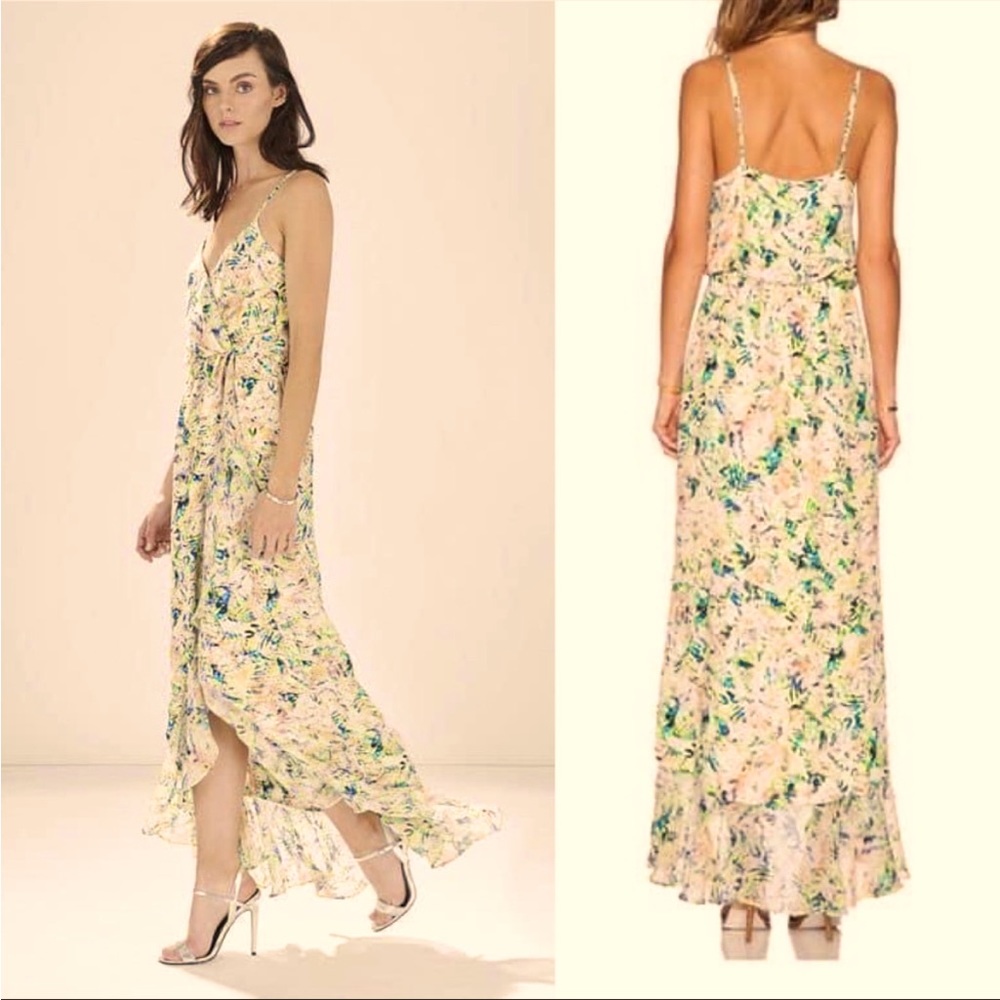 Parker Halle Combo Silk Maxi Dress